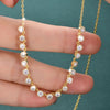 Bubble-Style Clear Stone Necklace with 3 mm Accents and 45 cm to 50 cm Chain - Image 2