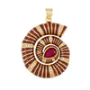 Fish Monta Ray Marine Organism Sea Conch Shell Nautil Coral Branch Charm Pendant,Gold Plated Zircon Jewelry Finding Supplies - Image 16