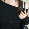Colorful Horse Pendant Long Necklace for Women's Adjustable Sweater Chain Jewelry Accessory - Image 4