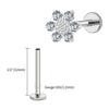 Titanium 16G Mini Sunflower Cartilage Earring Dainty Flower CZ Helix Conch Earlobe Piercing Labret Stud - Image 9