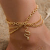 Simple Design Chain Double Anklet, Suitable for Women's Daily Hundred with Accessories Personality Jewelry - Image 9