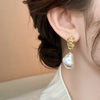 Retro Baroque Irregular Imitation Pearl Geometry Water Drop Earring for Women European American Jewelry Gift - Image 1