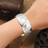 Bohemian Ethnic Style Retro Silver Wide Bracelet For Women Carved Flower Opening Bracelet Boho Vintage Jewelry - Image 5