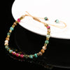 Braided Bead Bracelet with Adjustable Cord in Turquoise-Tone - Image 2