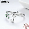 Silver Bird Open Ring Light Blue Sea Turtle Finger Ring Ocean Opal for Women Dreamy Party Jewelry Gift - Image 5