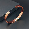 Copper Cuff Bracelet with Magnets Adjustable in Rose Gold-Tone - Image 3