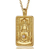 Zirconia Tarot Card Necklace Classic Tarot Queen Lover Magician Moon Wealth Amulet Stainless Steel Jewelry - Image 17