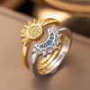 2pcs Set Cute Romance Stainless Steel Zircon Star Moon Embrace Pendant Necklace for Women Men Anniversary Gift Friend Jewelry - Image 8