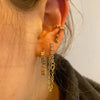 Small Hoop and Stud Earrings with Charm and Chain Styles - Image 40