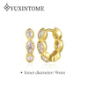 Silver Ear Needle Oval Small Zircon Hoop Earrings Colorful Zircon Gold Earrings for Women Party Jewelry - Image 14