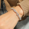 Wedding Bridal Jewelry 1-10 Row Cuff CZ Rhinestone Crystal Stretch Strand Bracelet Bangle - Image 13