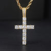 Cubic Zirconia Cross Pendant Necklace on Twisted Chain 60cm - Image 2