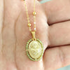 Virgin Mary Pendant Charm Necklace Women Cross Scared Heart Jesus Choker Seed Beads Stainless Steel Chain Gold Color Mom - Image 14