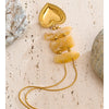 Exclusive Resin Imitation Stone Rectangle Heart Pendant Necklace Stainless Steel Statement Jewelry - Image 5
