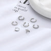 1Pcs Charming Zircon Star Clip On Earrings Ear Cuff Without Piercing Women Girls Geometric Ear Clip Party Silver Color Jewelry - Image 2
