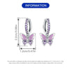 Earrings For Women Silver Butterfly Snowflake Earrings Cubic Zircon Ear Studs Silver Jewelry Gifts - Image 4