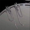 Korean Cute Cloud Hanging Earrings Blue Crystal Rain Cloud Drop Earring Aesthetic Kawaii Zircon Hoop Dangle Earrings Jewelry - Image 9