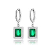 Stainless Steel Geometric Square Hoop Earrings Sparkling Cubic Zirconia Crystal Earrings Jewelry For Women - Image 17
