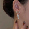 Zircon Bow Earrings Acrylic Crystal Tassel Earrings For Women Party Jewelry Accessories Gifts - Image 3
