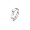 Sweet Cute Rabbit Carrot Couples Rings White/Pink Crystal Bunny Silver Color Adjustable Open Lovers Ring For Women Gift - Image 7