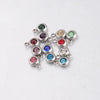 60 piece/lot Stainless Steel Crystal Pendant steel Gold Color 12 Birthstone Charm Round 6mm 6.5mm Rhinestones Charms - Image 4