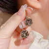 Irregular Smudging Resin Blue Jelly Ice Cute Geometric Bean Stud Earrings for Women Unique Design Party Jewelry Christmas Gift - Image 20