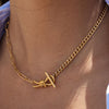 Unique Gold Color Plated Stainless Steel Knot OT Buckle Necklace Stackable Chain Necklace Women's Jewelry - Image 3