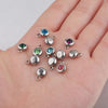 60 piece/lot Stainless Steel Crystal Pendant steel Gold Color 12 Birthstone Charm Round 6mm 6.5mm Rhinestones Charms - Image 3