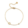 Stylish Gold Plated Anklet 304 Stainless Steel Cubic Zirconia Link Cable Chain For Women Gift 22cm(8.7") long - Image 11