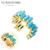 1PC Plated Gold Ear Cuff Earrings Ear Clip for Women Purple/Green/Turquoise No Pierced Earrings Jewel - Image 20