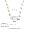 Marble Sun Pattern Round Mini Turquoise Eye Retro Round Coin Rectangular Snake Chain Freshwater Pearl Necklace - Image 11