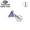 Titanium Triangle Shape Inlay Ear Helix Cartilage Conch Tragus Piercing CZ 16G Earring Hoops Septum Nose Ring Body Jewelry - Image 9