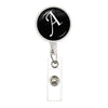 26 English Letters Brooch A-Z Initial Round Glass Ball Pendant Retractable Badge Reel For Women Gifts Jewelry - Image 27