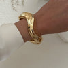 Vintage Metal Wave Twist Smooth Irregular Bracelet for Women Exaggerated Geometric Chunky Cuff Bangle Hip Hop Punk Jewelry - Image 4