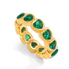 Stackable Water Drop Cubic Zirconia Ring in Gold-Tone Stainless Steel - Image 12