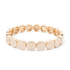 Happy Bangle Paved Diamond Enamel Beaded Bracelets For Women Boho Gold Color Elastic Bracelets - Image 22