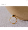 Stone Stainless Steel Oval Thin Chic Ring Women Pvd Plated Jewelry Accessories Gift - Image 12