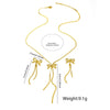 Stainless Steel Necklace French Atmosphere Delicate Bow Tassel Collar Chain For Women Jewelry Daily Match Birthday Gift - Image 2