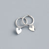 Silver Color Love Heart Hoop Earrings Female Cute Romantic Elegant Jewelry Couple Handmade Gifts - Image 7