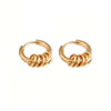 2pcs Stainless Steel Hoop Earrings For Men Small Circle Metal Ball Anti-allergic Ear Buckle Rock Hip Hop Artificial Jewelry - Image 9