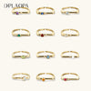Dplaopa Silver Colorful Geometric Zircon CZ Open Adjustable Ring Party Women Jewelry Gift - Image 1