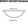1PC Minimalist Dangle Titanium Cartilage Earrings Stud Chain Septum Clicker Nose Bone Chain Lip Ring Piercing Jewelry - Image 16