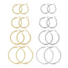 30/40/50mm Gold/Steel Color Large Hoop Earrings, Jewelry, Stainless Steel Women's Earrings, Gift for Women/Girls - Image 6
