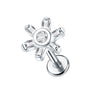 Stainless Steel Labret Piercing Stud with 16 Gauge and 1.2 x 8 mm Post - Image 13