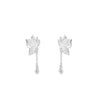 Silver Hollow Butterfly Stud Earrings For Women Jewelry Accessories Prevent Allergies - Image 12