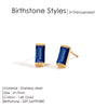 Stainless Steel Gold-Plated Colorful Birthstone Earrings Rhinestone Jewelry Gifts - Image 10