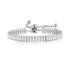 Simple Tennis Bracelet For Women Rectangle Zircon Silver Color Adjustable Bracelets On Hand Friend Gift Jewelry - Image 1