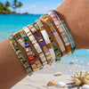 Colorful Tila Bead Bracelet with Contrasting Patterns - Image 4