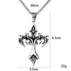Stainless Steel Necklace Flame Retro Cross Titanium Steel Casting Men Pendant Necklace Type - Image 5
