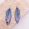 Fairy Clear Gradient Resin Simulation Wings Butterfly Rhinestone Flake Long Dangle Earrings for Women Casual Party Jewelry - Image 19